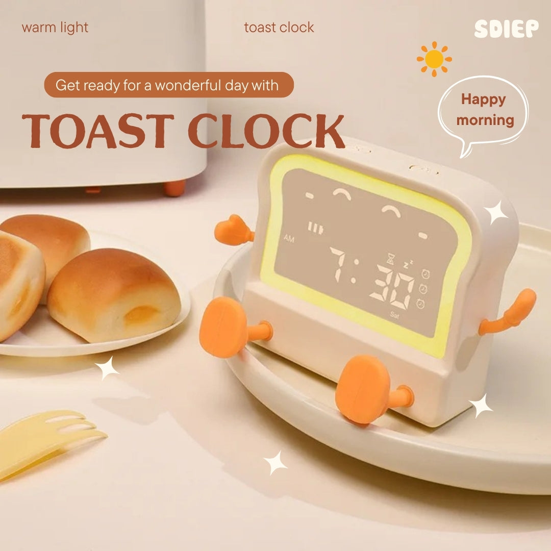 Horloge Toast avec une jolie interface veilleuse | TOAST CLOCK