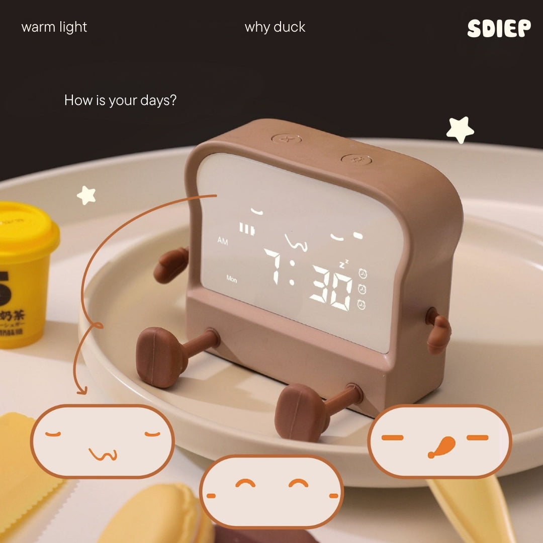 Horloge Toast avec une jolie interface veilleuse | TOAST CLOCK
