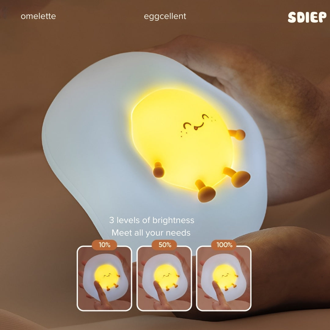 Cute Egg Interface USB Rechargeable Glowing Lamp | OMELETTE LAMP
