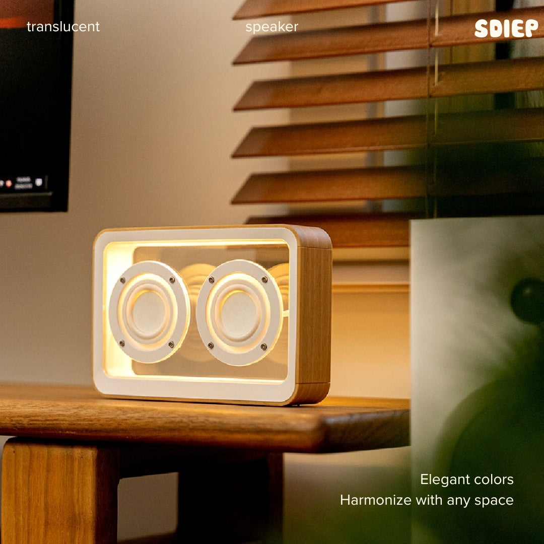 Bluetooth Speaker with Transparent Design, Live Sound Technology, and Light Sensor | TRANSLUCENT SPEAKER