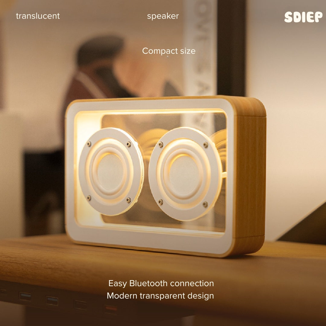 Bluetooth Speaker with Transparent Design, Live Sound Technology, and Light Sensor | TRANSLUCENT SPEAKER