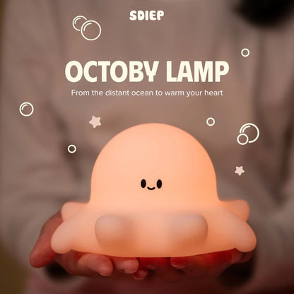 Lampe lumineuse rechargeable par USB avec joli motif de pieuvre | Lampe Octoby