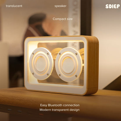 Bluetooth Speaker with Transparent Design, Live Sound Technology, and Light Sensor | TRANSLUCENT SPEAKER